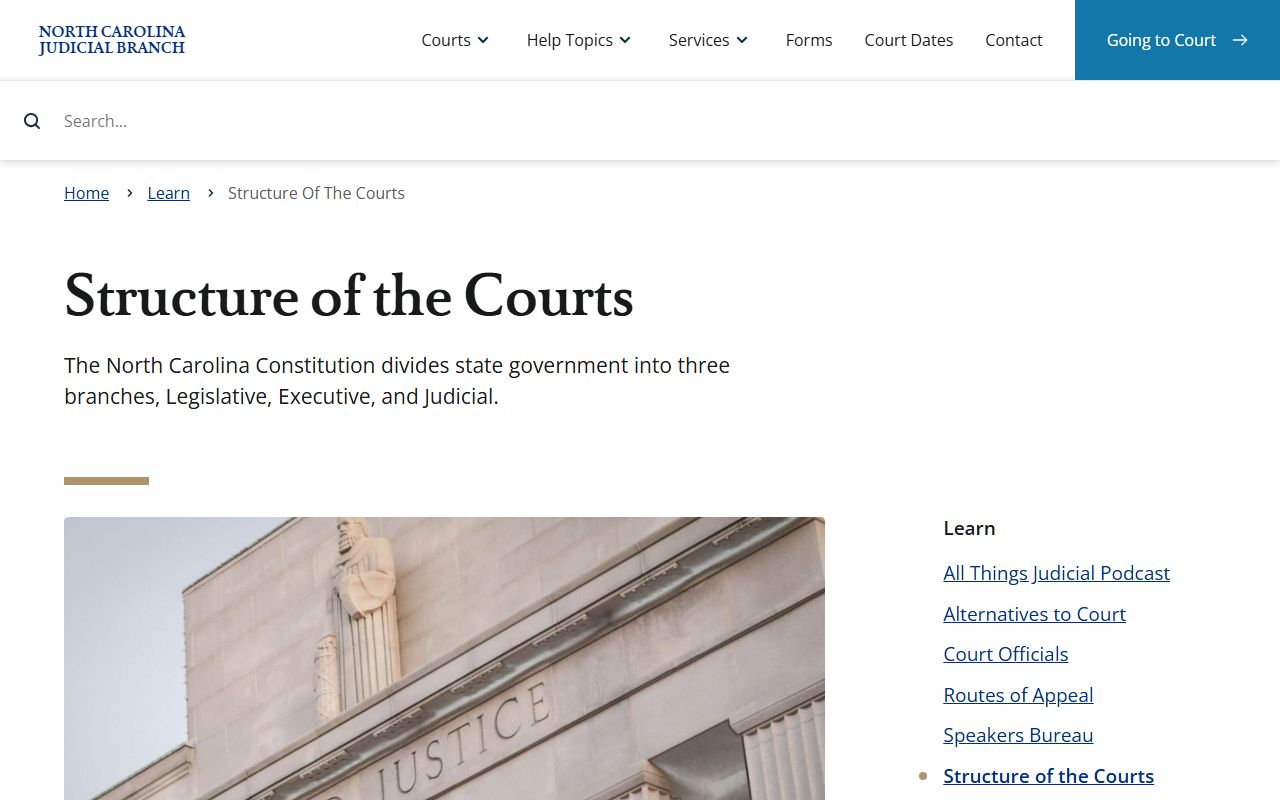 Chowan County court records North Carolina court structure