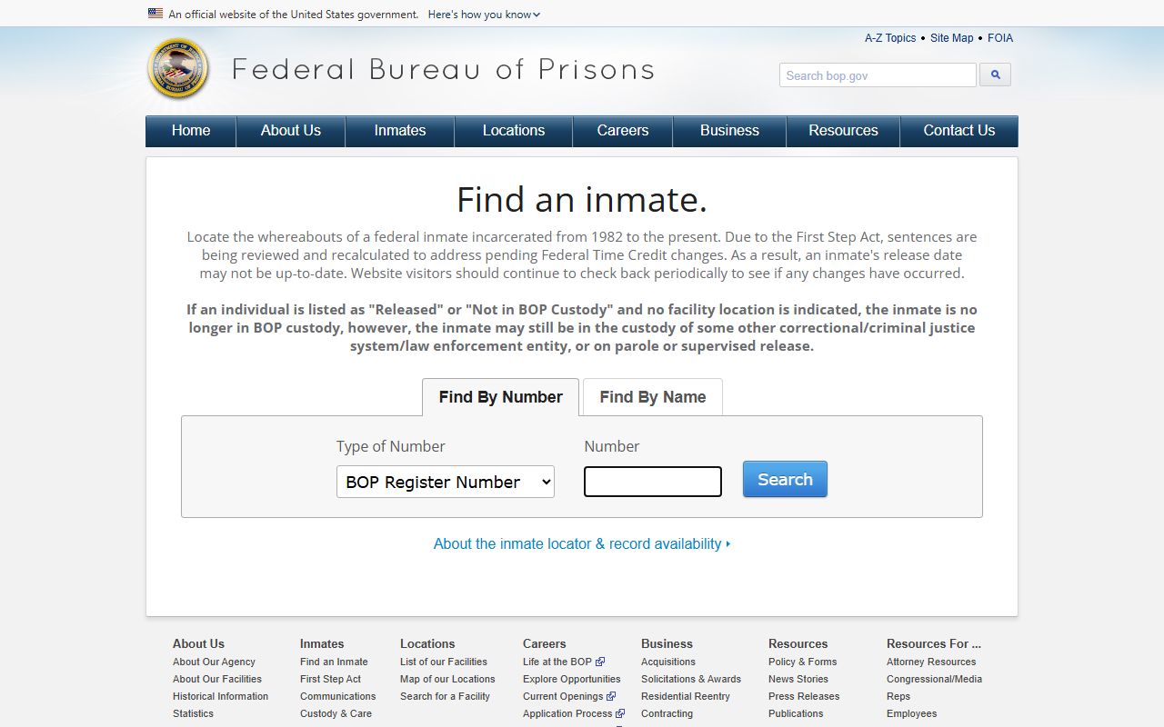 Chowan County inmate search BOP inmate locator